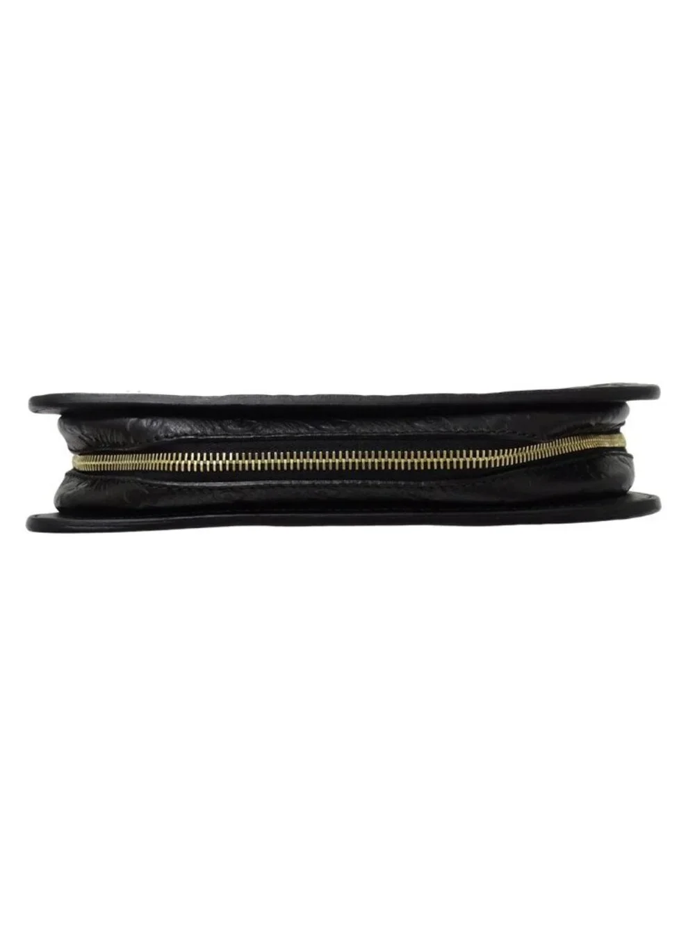 Gucci Guccissima Clutch Leather Black Gold